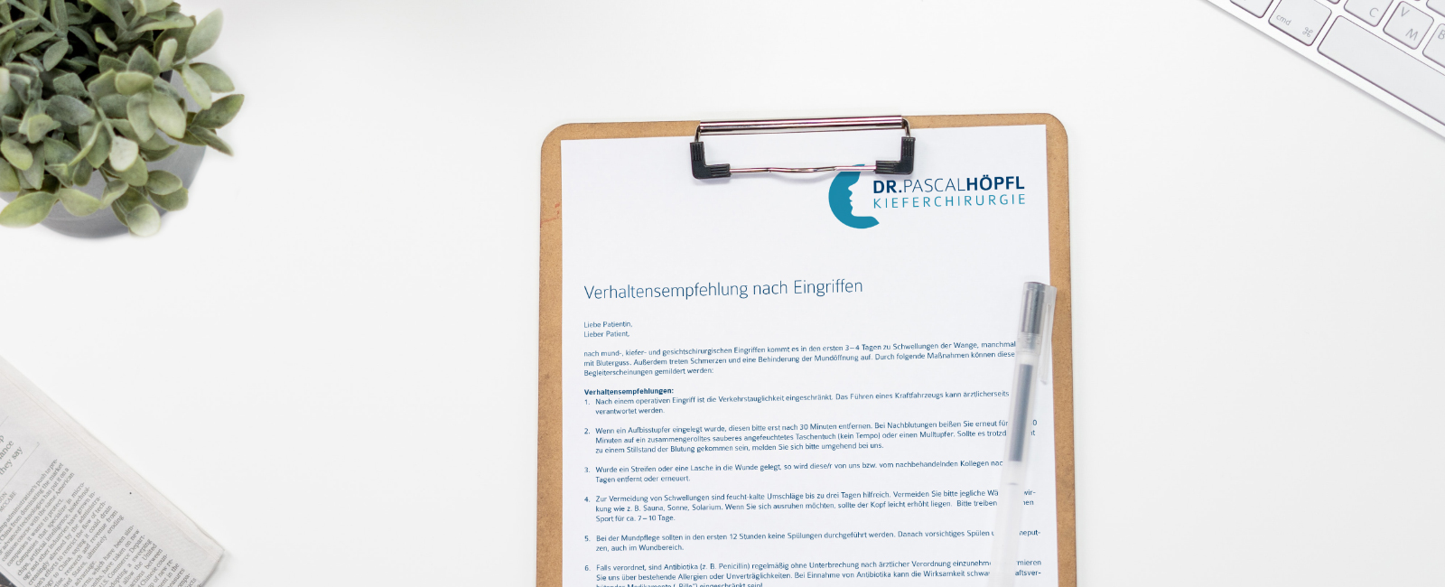 Banner – Kieferchirurg Dr. Pascal Höpfl, Würzburg